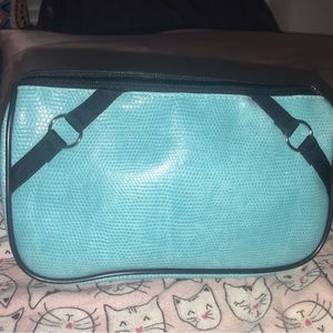 Faux Alligator Makeup Bag